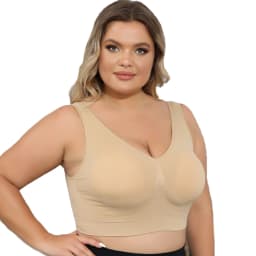 Women's Plus Size Bras with No Wire Shaping and Lifting to Prevent Spillage and Sagging - Detachable Pads