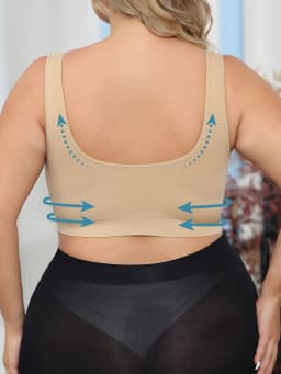 Women's Plus Size Bras with No Wire Shaping and Lifting to Prevent Spillage and Sagging - Detachable Pads