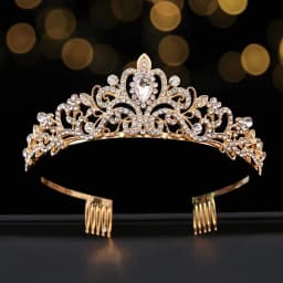 Luxury Crystal Crowns and Tiaras with Comb Headband for Girl Women Princess Birthday Party Wedding Prom Bridal Gifts