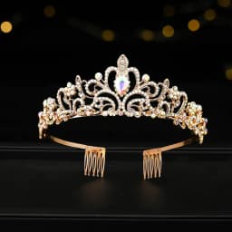 Luxury Crystal Crowns and Tiaras with Comb Headband for Girl Women Princess Birthday Party Wedding Prom Bridal Gifts