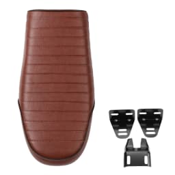 Motorcycle PU Leather Vintage Cafe Racer Refit Seat Flat Saddle Cushion For CG125 GN CG CB400SS