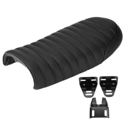 Motorcycle PU Leather Vintage Cafe Racer Refit Seat Flat Saddle Cushion For CG125 GN CG CB400SS