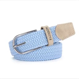 Non-perforated belt ladies all-in-one jeans canvas belt woven elastic pin buckle student slacker cloth belt