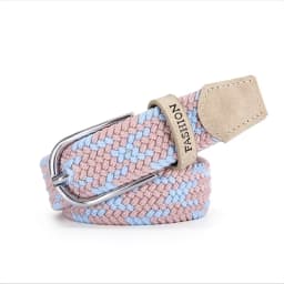 Non-perforated belt ladies all-in-one jeans canvas belt woven elastic pin buckle student slacker cloth belt