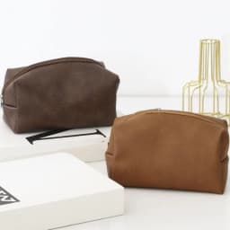 New Solid-Color High-End PU Makeup Bag, Large-Capacity Portable Hand-Held Toiletries Storage Bag, One Piece