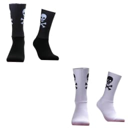2027 New Skull Non-slip Sports Silicone Seamless Aero Cycling Socks Breathable Pattern Road Bike Racing Socks