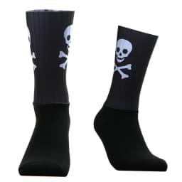 2027 New Skull Non-slip Sports Silicone Seamless Aero Cycling Socks Breathable Pattern Road Bike Racing Socks