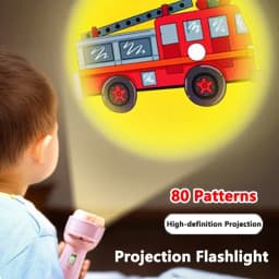 Projection Flashlight, Early Education Puzzle Development Toy, Children Enlightenment Luminous Toy, Cartoon Patterns Projector