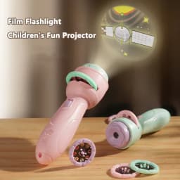 Projection Flashlight, Early Education Puzzle Development Toy, Children Enlightenment Luminous Toy, Cartoon Patterns Projector