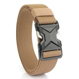 VATLTY 3.4cm Elastic Belt for Men Quick Release Metal Buckle Tactical Outdoor Casual Belt Tight Woven Thin Belt Waistband Male