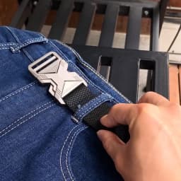 VATLTY 3.4cm Elastic Belt for Men Quick Release Metal Buckle Tactical Outdoor Casual Belt Tight Woven Thin Belt Waistband Male