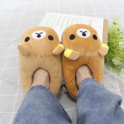 Luxury Winter Bear Cotton Ladies Slippers House Home Cartoon Cute Bear Home Indoor Couple Female Warm Indoor Slipper Casual