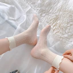 1/3pairs Women Summer Socks Mesh Lace Sexy Ultra-thin Transparent Soft Short Sock Stretch Ankle Lolita Sox Harajuku Retro Sock