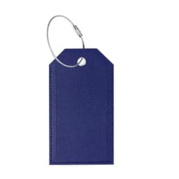 RFID Blocking PU Leather Luggage Tag Suitcase Tags Name Tags with Wire Lanyard and Paper Card Secure Travel Accessories Vacation