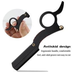 Thumb Manual Razor Straight Edge Haircut Beard Eyebrow Shaver Men Depilation Razor Hairdresser Trimming Replaceable Blades
