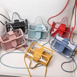 Small Women's Small Bag Transparent Jelly Candy Color Square Messager Bag Fashion Clutches PVC Shoulder Bag Crossbody Handbag