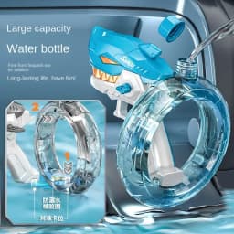 Summer Water Gaming Toy Fully Automatic Continuous Fire Watergun Shark Electric Water Gun Large Capacity Water Spray Gun