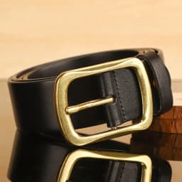A men's black needle buckle belt with a casual vintage jeans belt for middle-aged and young people's fashion belt