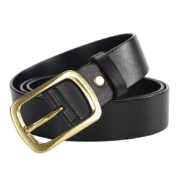 A men's black needle buckle belt with a casual vintage jeans belt for middle-aged and young people's fashion belt