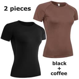 Women's Compression Shirt Short Sleeve Athletic Yoga Running T-Shirt Summer Gym Workout Quick Dry Stretchy Tees Tops Baselayer