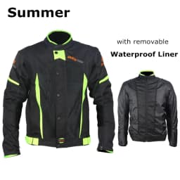 Motorcycle Jacket Summer Breathable Waterproof Raincoat Motorbike Protective Armor Riding Coat With 5pcs Pads Size M-5XL JK-37