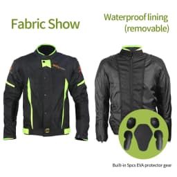 Motorcycle Jacket Summer Breathable Waterproof Raincoat Motorbike Protective Armor Riding Coat With 5pcs Pads Size M-5XL JK-37