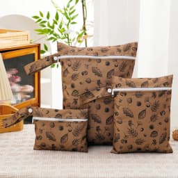 3PCS Recycled Fabric Waterproof Wet Dry Bag Portable Diaper Bag Sanitary Storage Bag