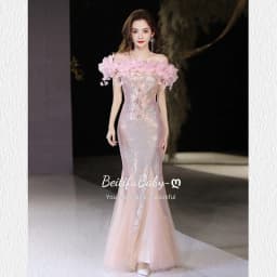 BeitifuBaby Elegant Prom Dress for Women Evening Party Off The Shoulder Sleeveless Fishtail Skirt Sequins Heavy Industry Banquet
