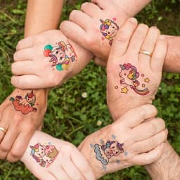 50 PCS Cute Unicorn Temporary Tattoos Tattoo Birthday Gifts Party Gift Sets
