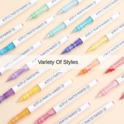 LANGUO 171/9 Colors Direct Liquid Acrylic Paint Pens Brush Marker for Rock Painting Stone Canvas DIY Art Supplies Stationery