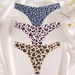 3PCS/SET Sexy G-String For Women Colorful Bikini Female Underwear T-back Intimates Lingerie Seamless Low Waist Underpants Lady