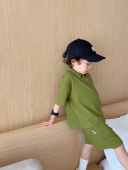 Children's Clothing Boys Summer New Suit Middle and Large Children Korean Version of the Casual Polo Top Shorts Summer Clothing