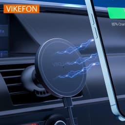 VIKEFON Magnetic Car Wireless Charger For iPhone 12 13 14 15 Pro Max Air Vent Car Phone Holder Stand Fast Car Charging
