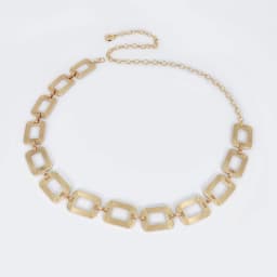 Street 1pc Versatile Hollow Out Square Shaped Metal Waist Chain For Women Fashionable Summer for Skirt Or Jeans