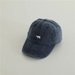New Baby Embroidery Bear Denim Baseball Hats Outdoor Boy Girl Sunscreen Hat Retro Kids Peaked Cap Cotton Children Casual Caps