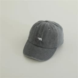 New Baby Embroidery Bear Denim Baseball Hats Outdoor Boy Girl Sunscreen Hat Retro Kids Peaked Cap Cotton Children Casual Caps