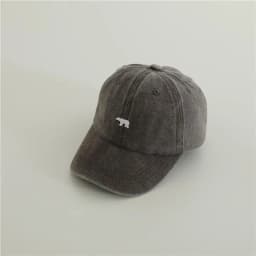 New Baby Embroidery Bear Denim Baseball Hats Outdoor Boy Girl Sunscreen Hat Retro Kids Peaked Cap Cotton Children Casual Caps