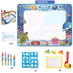 Magic Water Drawing Mat Coloring Doodle with Reusable Magic Pens Montessori Painting Board Educational Toys Kids Gifts
