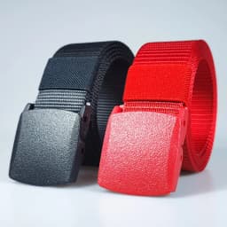 Men Belt Multifunctional Automatic Buckle Nylon Outdoor Canvas Metal Free Belt High Quality Black Red White Blue Belts for Women