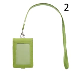 PU Leather Multifunctional Name Badge Holder Work Card Holders With Lanyard Bank Credit Card