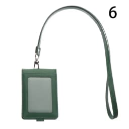 PU Leather Multifunctional Name Badge Holder Work Card Holders With Lanyard Bank Credit Card