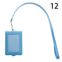PU Leather Multifunctional Name Badge Holder Work Card Holders With Lanyard Bank Credit Card