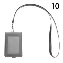 PU Leather Multifunctional Name Badge Holder Work Card Holders With Lanyard Bank Credit Card