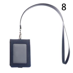 PU Leather Multifunctional Name Badge Holder Work Card Holders With Lanyard Bank Credit Card