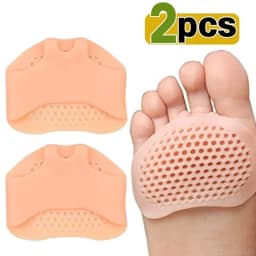 Silicone Metatarsal Pads Toe Separator Pain Relief Foot Pads Orthotics Foot Massage Insoles Forefoot Socks Foot Care Tool 2pcs