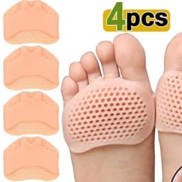 Silicone Metatarsal Pads Toe Separator Pain Relief Foot Pads Orthotics Foot Massage Insoles Forefoot Socks Foot Care Tool 2pcs