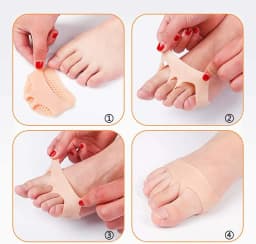 Silicone Metatarsal Pads Toe Separator Pain Relief Foot Pads Orthotics Foot Massage Insoles Forefoot Socks Foot Care Tool 2pcs