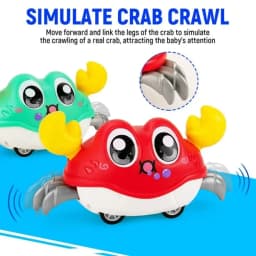 Children's Fun Double Loop Running Cartoon Crab Octopus Parent Child Interaction Inertia Crawling Toy Gifts for Boys and Girls