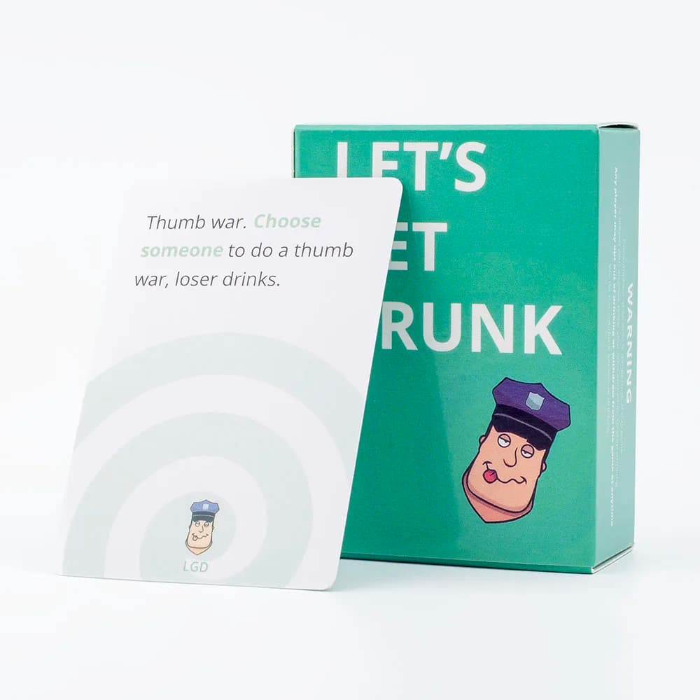 88 pcs Let's Get Drunk Drinking Card Game in Box English Version for Parties Borad Games 8.8x6.3cm