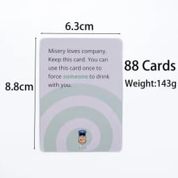 88 pcs Let's Get Drunk Drinking Card Game in Box English Version for Parties Borad Games 8.8x6.3cm